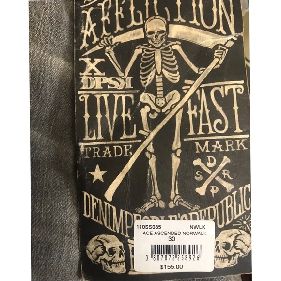 AFFLICTION Men Denim Jeans ACE ASCENDED NORWALK Em - Picture 6 of 9